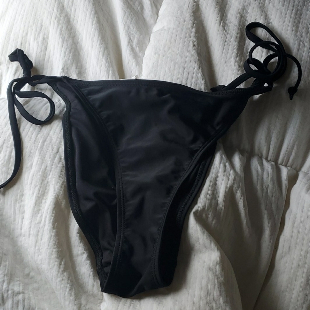 Black String Bikini Bottoms